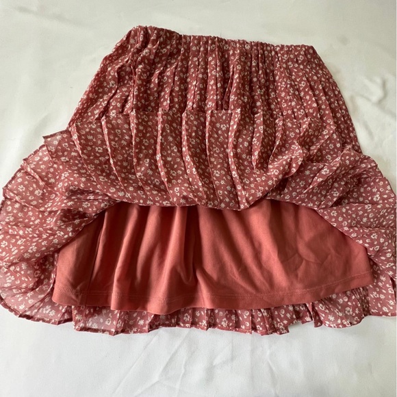 Hollister Rose Pink Floral Pleated Skirt - Picture 4 of 6